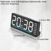 Digital LED Alarm Clock Date TEMP Brightness Adjustment Electronic Clock Kids Bedside Mute Snooze Clock 12/24H USB Powered