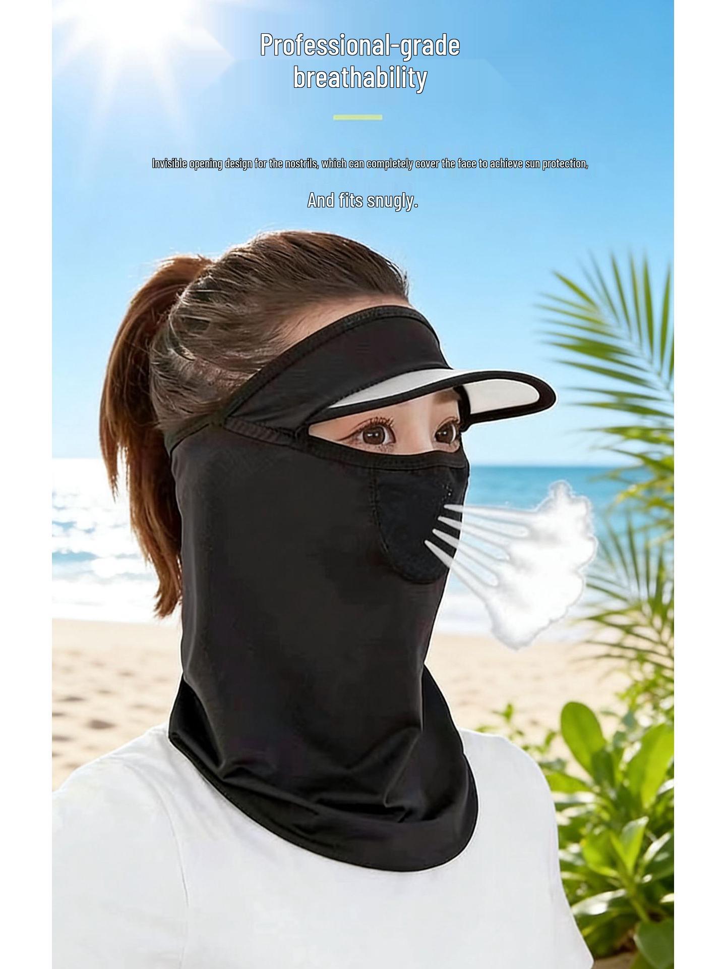 Ice Silk Facekini: Breathable UV Protection Mask for Outdoor Cycling