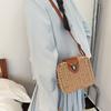 Ethnic Style Rattan Weave Bag Bohemian Beach Bag Casual Straw Shoulder Bag  Messenger Bags