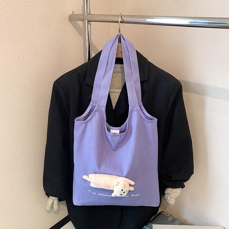 

Холщовая сумка женская большой вместимости новая универсальная на плечо косметичка повседневная для студентки для занятий сумка-тоут