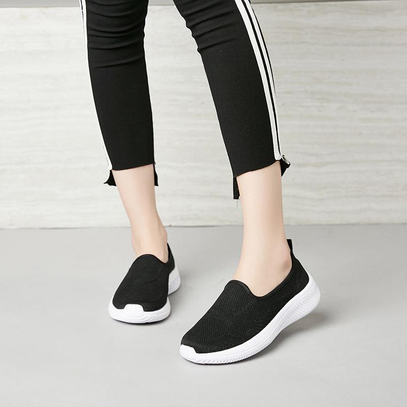 Lässige Damen-Sportschuhe für Frühling und Sommer, atmungsaktive Slipper, Walking- und Laufschuhe, große Größe für Damen