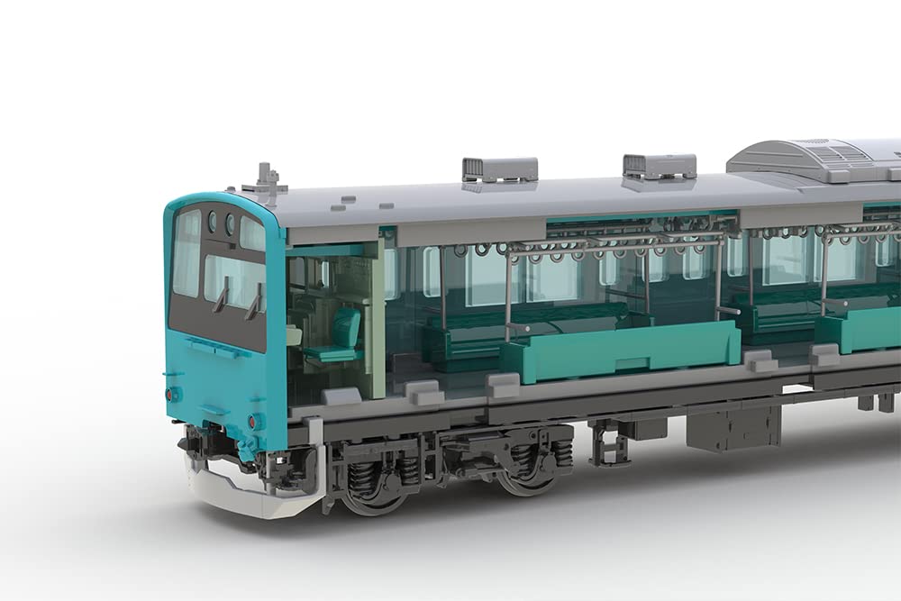 PLUM 1/80 Scale JR East 201 Series DC Electric Car Keiyo Line Kuha 201 & Kuha 200 Display Model, Unpainted Assembly Plastic Kit, PP131