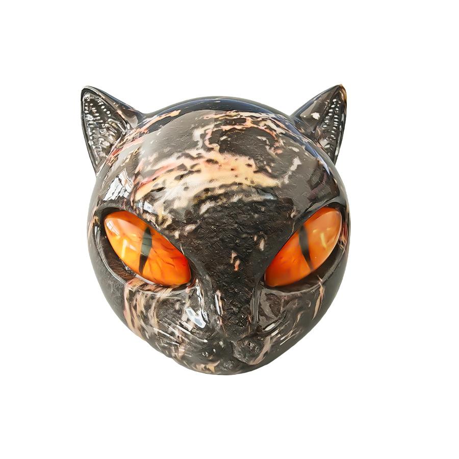 Lyxig Svart Katt Stenskulptur – Elegant Heminredning & Konstgåva, Kristallinspirerad Dekorativ Figur för Kattälskare, Kvinnor & Män