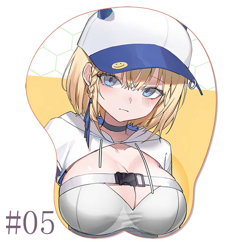 Anime 3D Mouse Pad B_Browndust2 Justia Silicone Titty MousePad Sexy Boobs Oppai B_Brown D_Dust 2 Wrist Support Mouse Mat