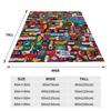 Cute World Flag Flannel Blanket  Customized Throw Blanket for Bed Sofa Couch 200x150cm Bedspread