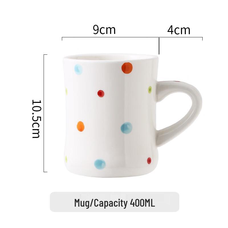 Polka Dot Bone China Bamboo Joint Mug