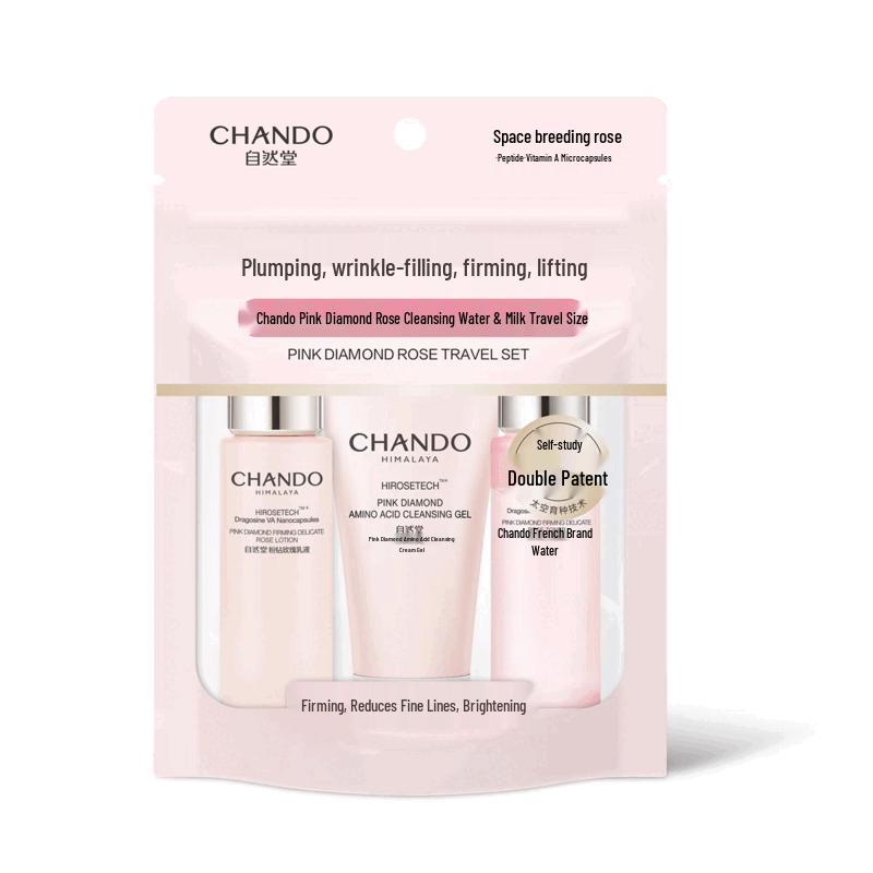 

CHANDO Pink Diamond Rose Skincare Travel Set