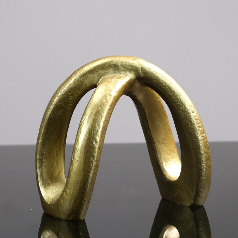 Modern Simple Resin Black and White Hemp Rope Geometric Desk Living Room Model Room Bookcase Fashionable Light Decoration