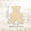 20pcs Poplar Wood Material Bear Wooden Cutouts Gift Tags  for Craft Supplies