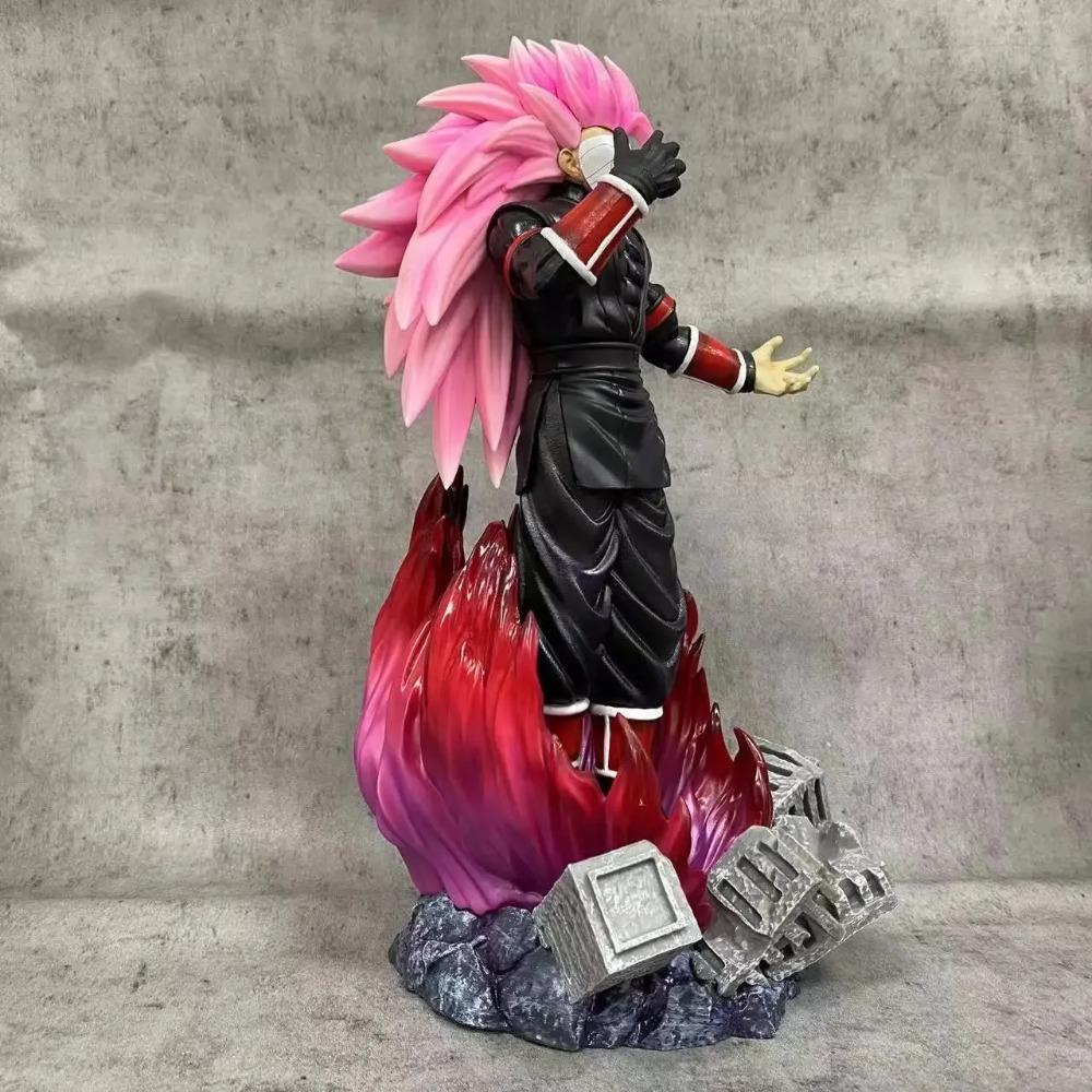 Anime Figure Dragon Ball Super Saiyan Rose Kamen Goku Black Figurine 33cm Gk Statue Pvc Figure Collectible Model Boy Toy Gift