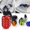 4pcs Car Tire Valve Cap Aluminum Grenade Alloy Tyre Valve Stem Cover Air Dust Cap Tire Valve Truck Bike Wheel Rim Valve Stem Cap