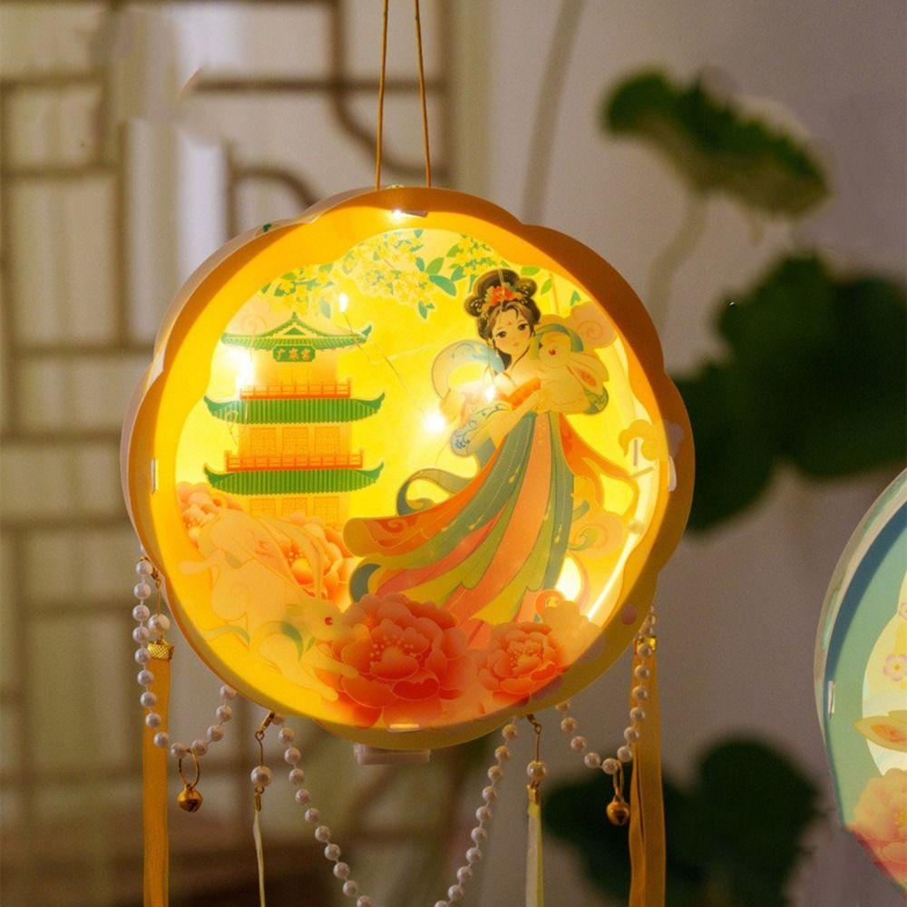 Handmade Handheld Rabbit Lantern Chinese Style DIY Material Bag  Dancing Props