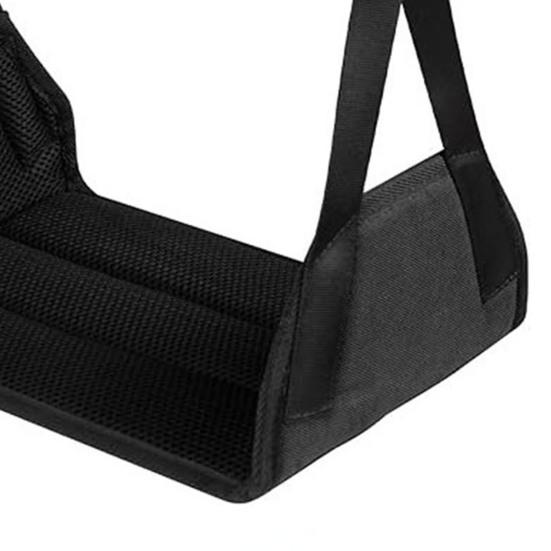 Airplane Foot Hammock with Extended Adjustment Strap 40kg Load-capacity Portable Desk Foot Hammock Sling Travel Accessory