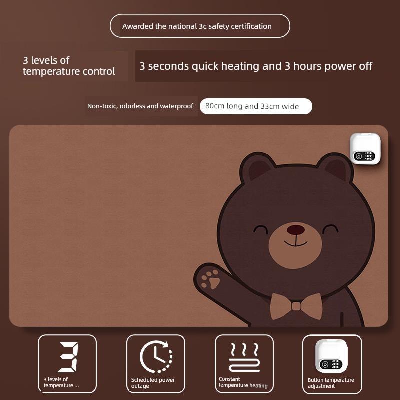 Desk Warmer Pad, Office Desktop Heating Mouse Pad, Student Homework Writing Pad, Extra Large Winter Waterproof Hand Warmer Heating Pad