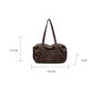 Yogodlns Leopard Print Canvas Shoulder Bag Fashion Large Capacity Tote Bag Woman Handbag for Daily Commute High Quality Bag