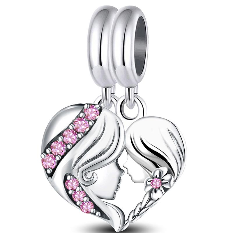 925 Sterling Silver Love Heart Flower Four Leaf Clover Turtle Charms Beads Fit for Bracelets DIY Fine Jewelry Gift