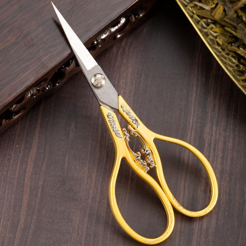 1PC Vintage-Inspired 4.3" Stainless Steel Scissors - Sharp Embroidery for Crafts Art Projects & Diy Fabric Cutting Scissors