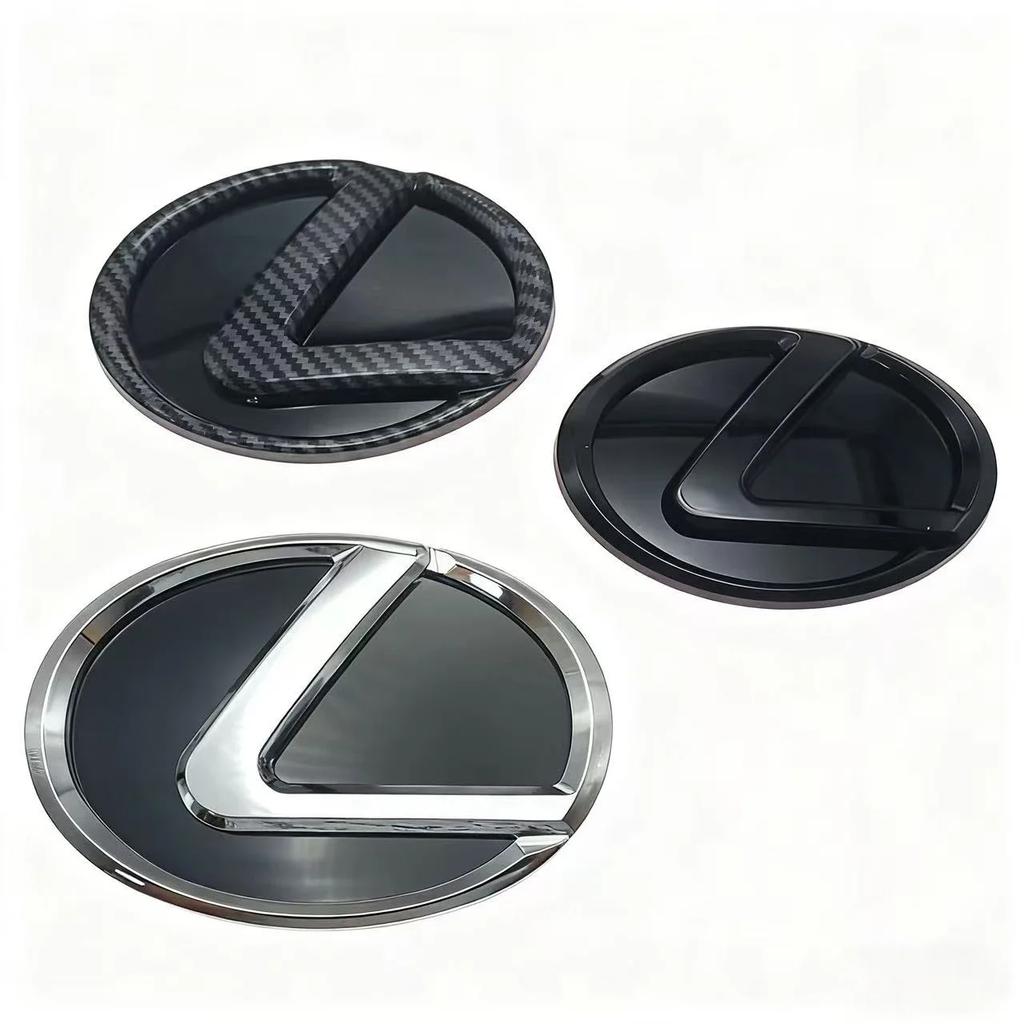 For Lexus F SPORT GX460 Ct200h IS250 ES 220D Carbon fiber Head Rear Body Decal Accessories Car Front Grille Badge Trunk Emblem