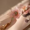 Retro Ethnic Style Necklace Chinese Style Beaded Flower Choker Natural Stone Prayer Necklaces Women Cheongsam Necklace Jewelry