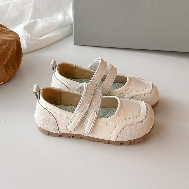 

Kids Beige Double Strap Casual Soft Sole Mary Jane Shoes 23 бежевий