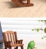 Handmade Cute Frog Rocking Chair Ornament - Healing Resin Craft for Desktop or Car Decor