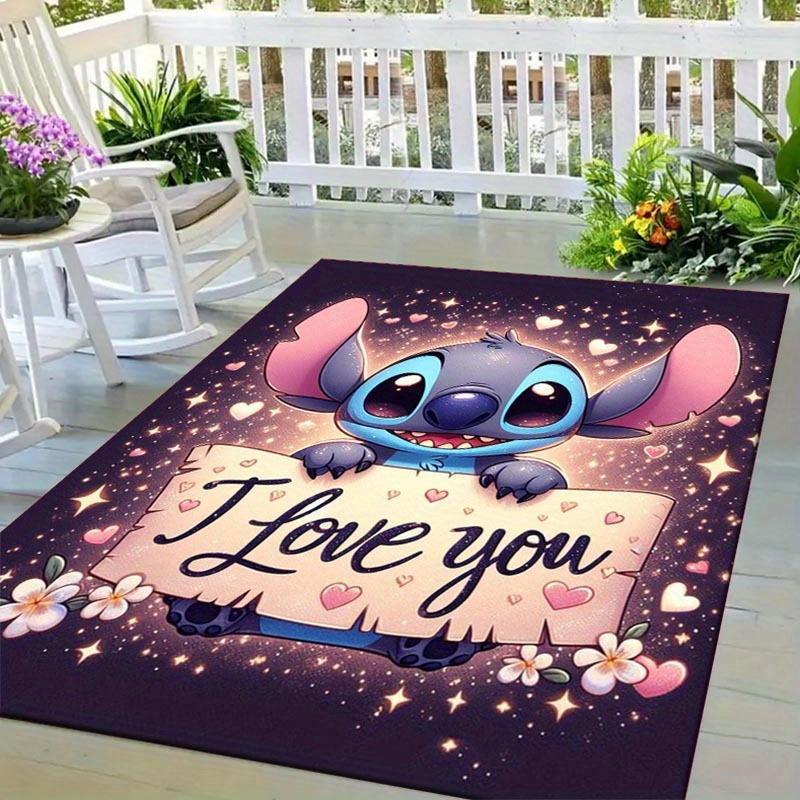 1pc Stitch Pattern Area Rug Soft Flannel Floor Mat for Living Room,Office,Bedroom and Carpet