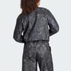 Adidas Future Icons 3-Stripes Woven Windbreaker Floral Print Zip Long Sleeve Windbreaker Women Outerwear Black IM2456
