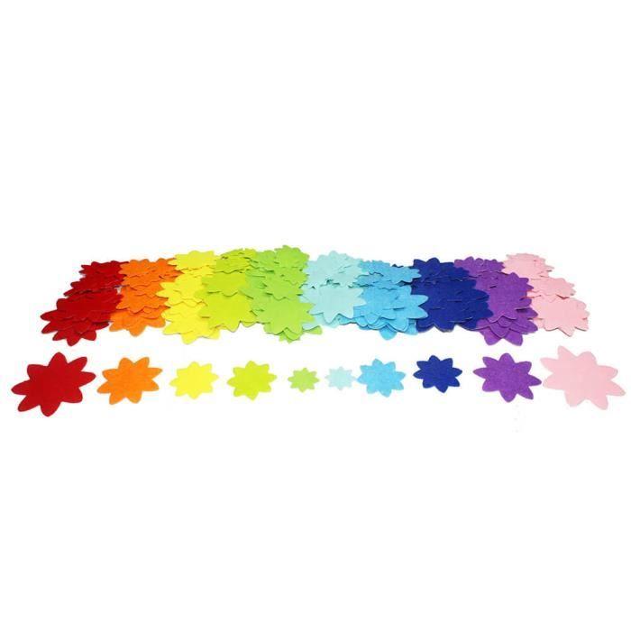 Gommettes en Feutrine - Sodertex - Thème Fleurs - 150 pièces - 10 Couleurs - 1mm