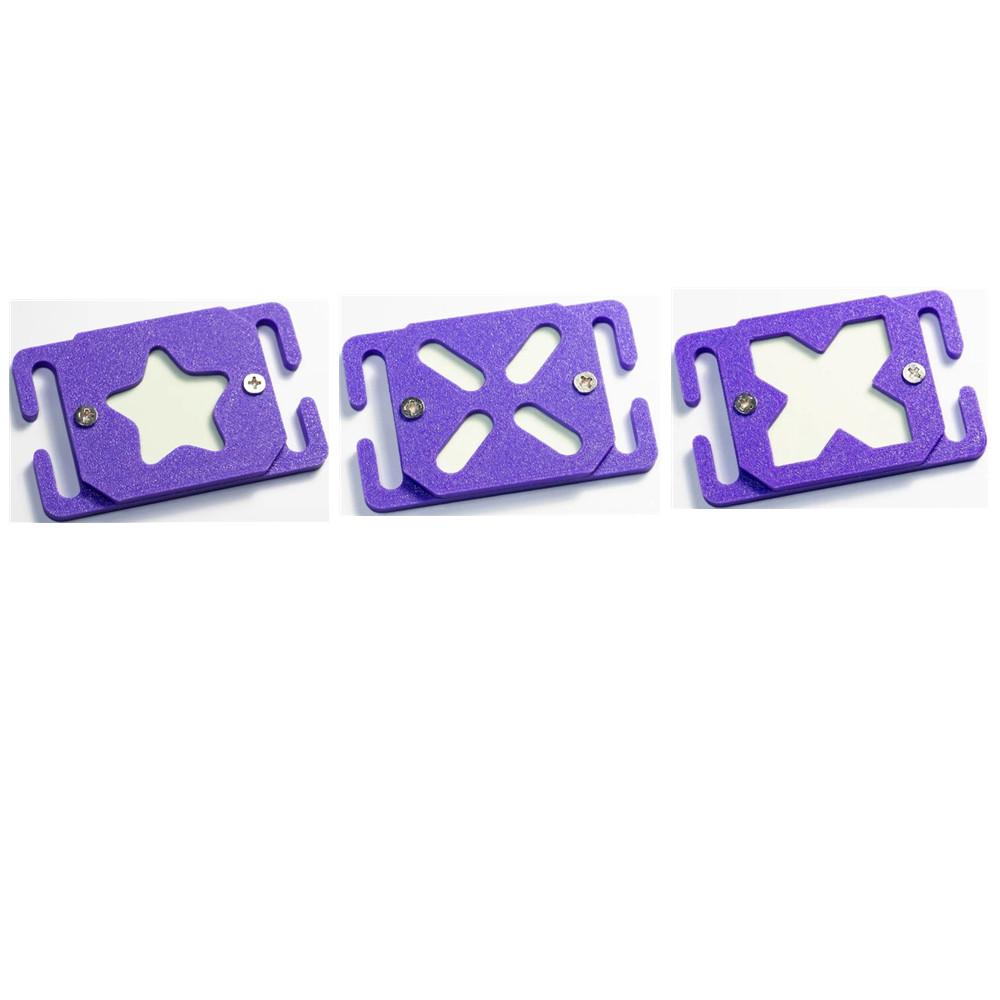 

Purple Luminous Morale Badage Function Tactical MOLLE Accessories Quick-release PETG Plastic Clip For 25mm Webbing 3pcs/set