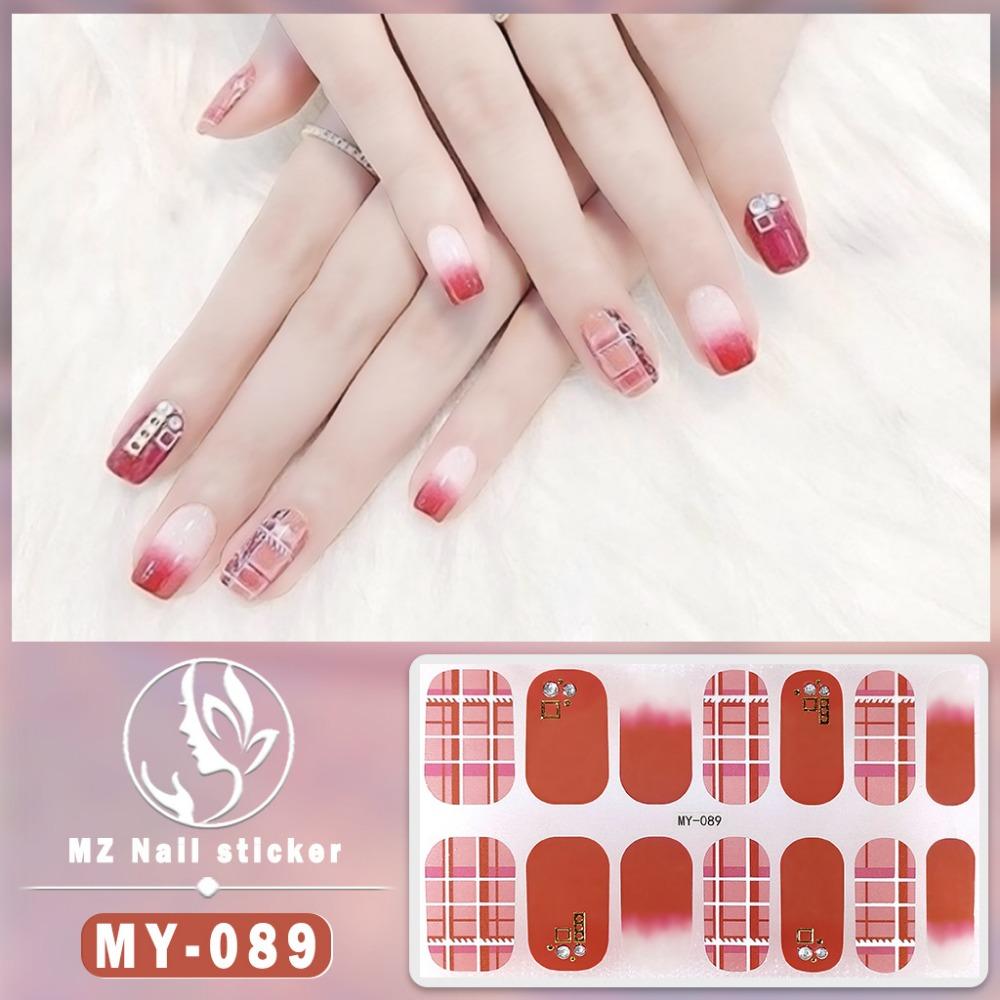 New Year's New Three-dimensional Waterproof No-bake Gel Nail Polish Film Full Sticker Ins Wind Nail Film Paper Nail Film