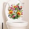 Self-Adhesive Butterfly Flower Removable Stickers Easy To Paste Toilet Lid Decals  Children's Room