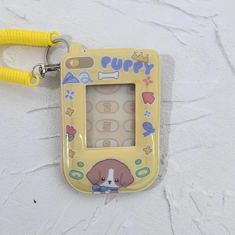1 Piece Cute Protective Cover Flip Phone Model 3 Inch Small Card Cover Campus Card Storage Card Cover