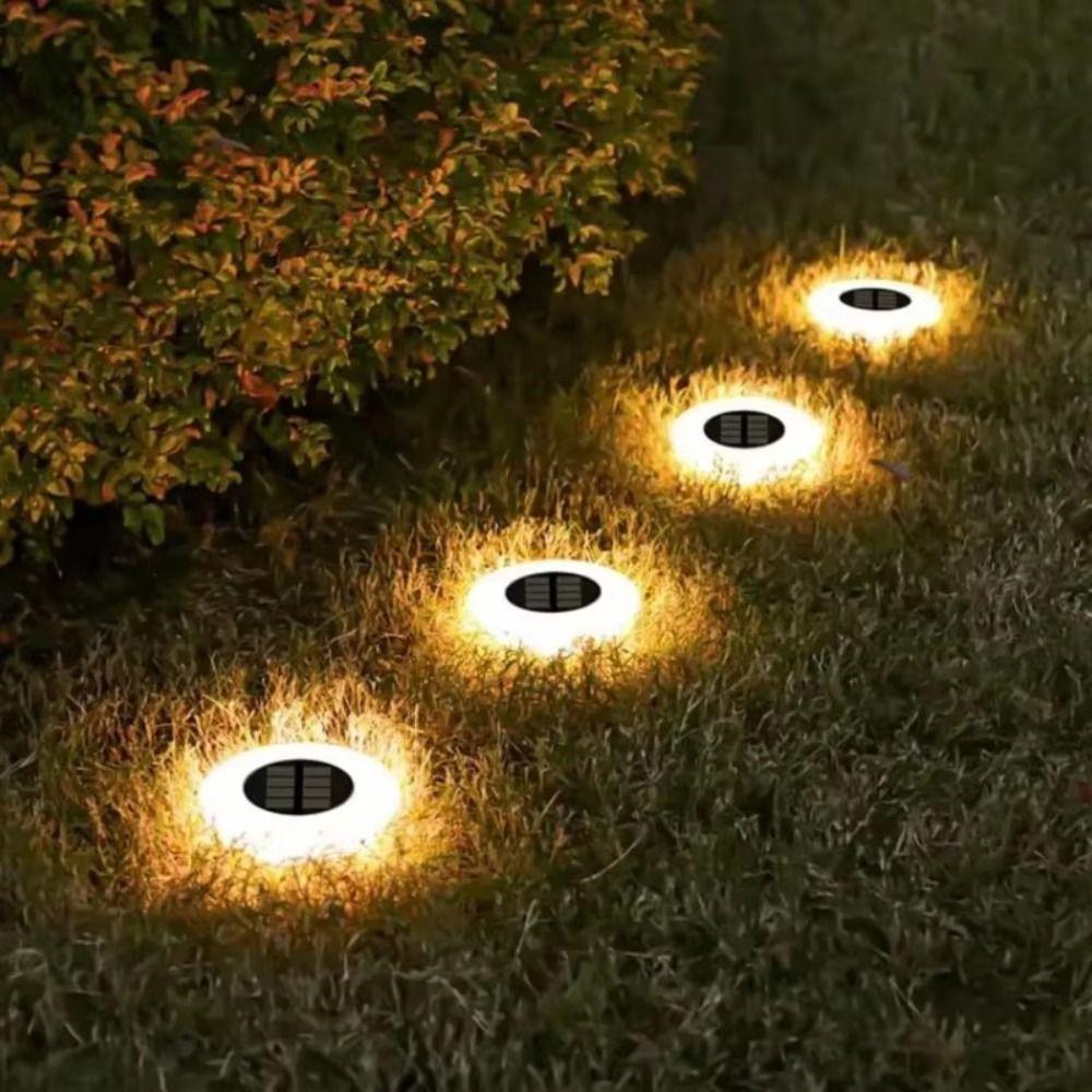 Solar Powered Ground Lamp Deck Lights Rotundity Solar Underground Light Garden Decoration
