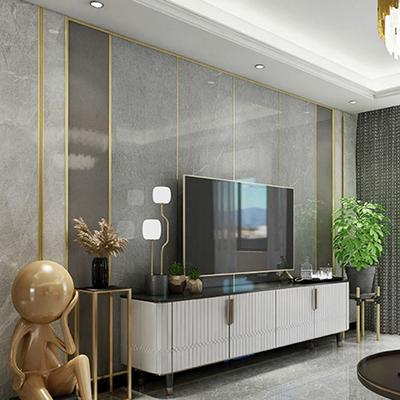 Self-adhesive Mirror Wall Sticker 3Meter Waist Line Stainless Steel Flat Decorative Line Wall Decor Strip DIY