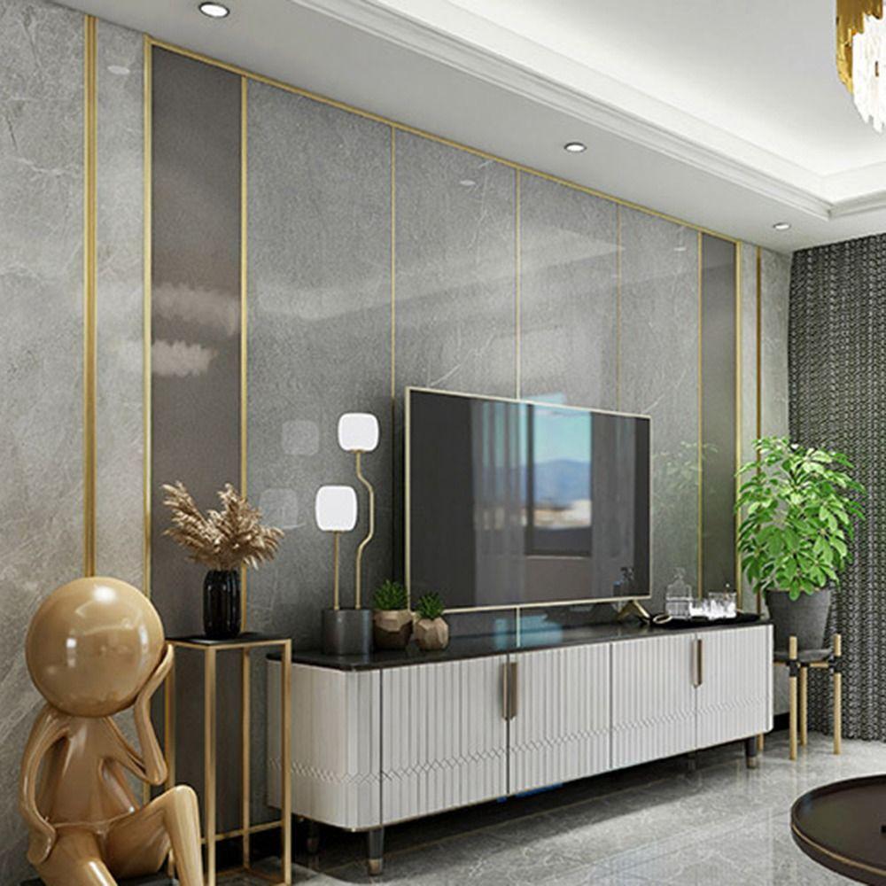 3Meter Mirror Wall Sticker Self-adhesive Stainless Steel Flat Decorative Line