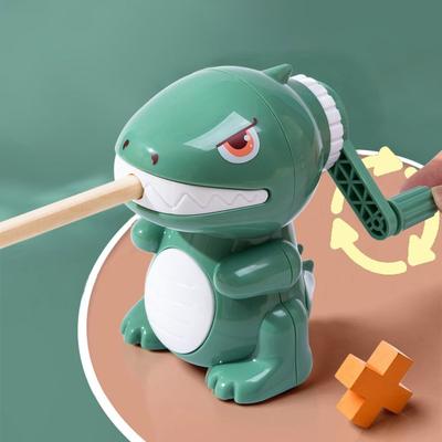 Temperamatite meccanico a forma di dinosauro con manovella che inserisce automaticamente la mina, creativo, cartone animato, cancelleria, ufficio, scuola, forniture