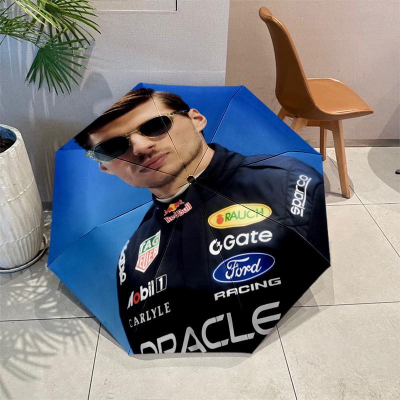 Printed Racing Driver M-Max Verstappen Printed Folding Umbrella,Outdoor,Leisure,And Travel Umbrella,Durable Umbrella Fabric,Birthday And Holiday Gift