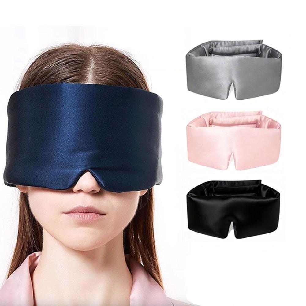 Breathable Sleep Mask Imitation Silk Eyemask Eye Cover Sleeping Mask  Nap