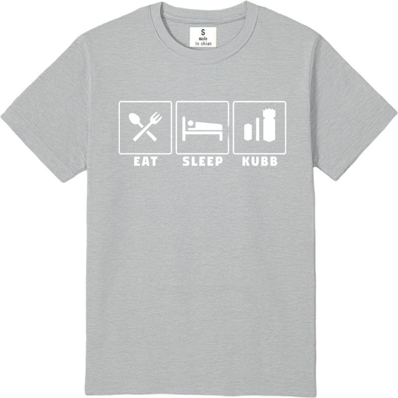 Men cotton tshirt Brand summer For him tshirt Eat Sleep Kubb Short Sleeve Breathable ONeck Top tees Brand t shirt for man