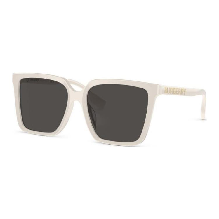 Burberry Logo Design Acetate Acetate Square Sunglasses Women's White