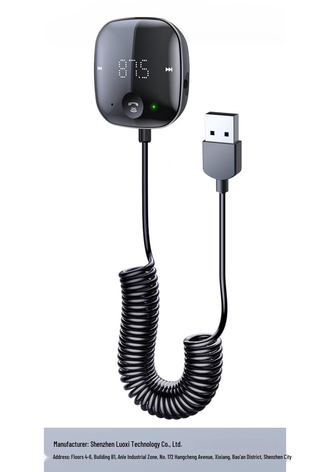 New Car Bluetooth 5.0 FM Transmitter & MP3 Receiver - Lossless Music Audio Converter