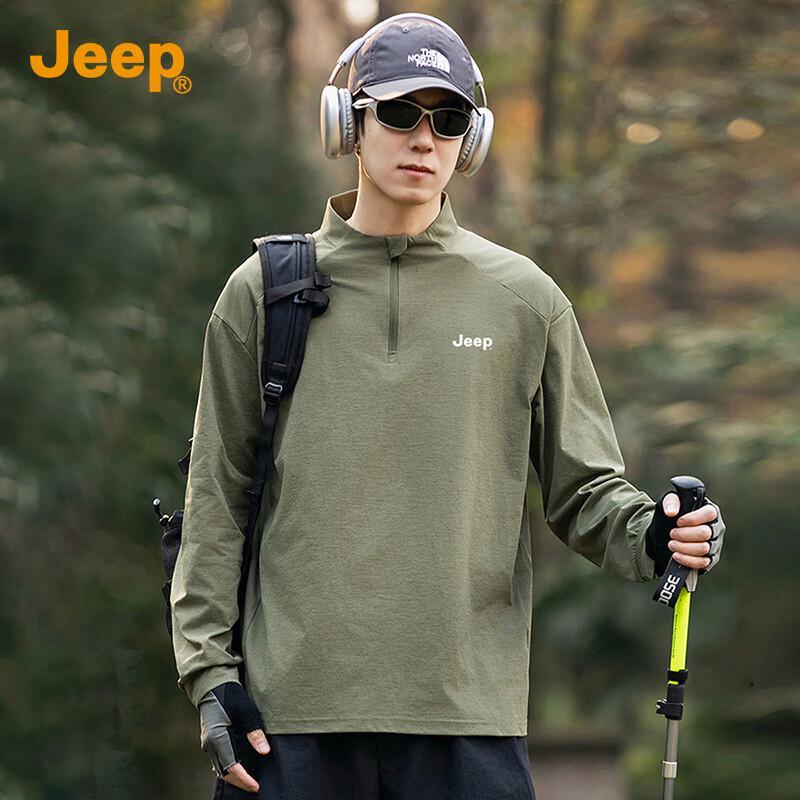 JEEP Men's Outdoor Breathable Long-Sleeve T-Shirt