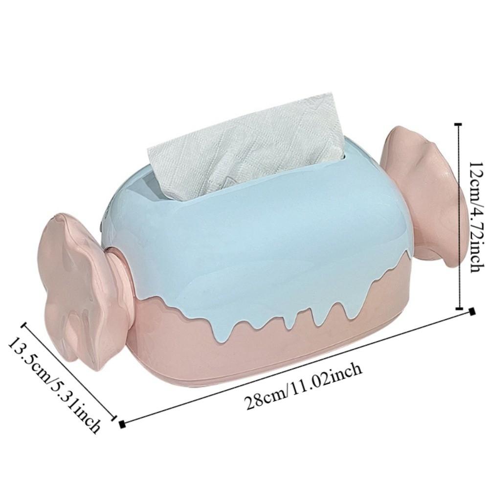 Cartoon Candy Tissue Box Decorative Large Capacity Napkin Holder Exquisite Plastic Paper Towel Dispenser Home Decor