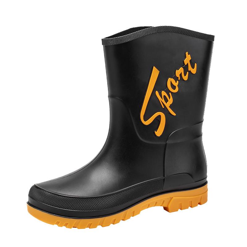 

Мужские дождевые туфли, мужские резиновые сапоги, нескользящие, утолщенные, износостойкие, дождевые, водонепроницаемые туфли, клеевые туфли, мужские водные сапоги, тренд 44