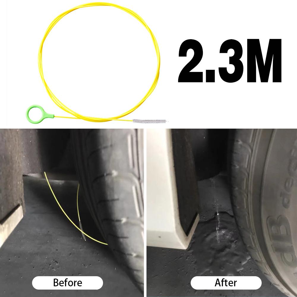 2.3M Car Sunroof Door Windshield Cleaning Brush Drain Long Hoses Drain Dredge Cleaning Scrub Brush for Auto Pipe Tools Cleaner