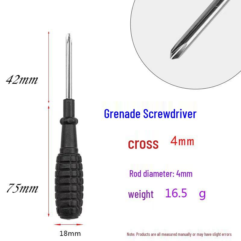 Complimentary 5mm Phillips/Slotted Screwdriver for Toy, Appliance, Furniture, and Car Use.