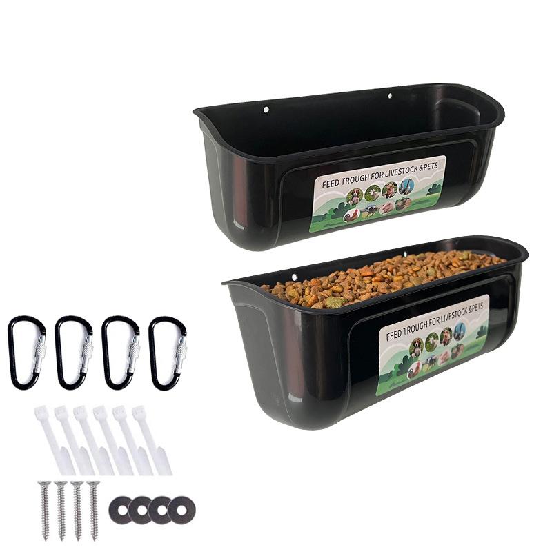 

Large Capacity Automatic Hanging Feeder Trough – No Waste Poultry Livestock Feeder For Chicken Duck Goose Goat 2pcs чорний