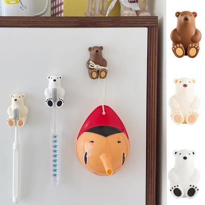 Porte-brosse à dents en PVC Ours Ours Polaire Porte-brosse à dents Mignon Salle de bain