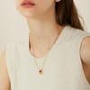Light Luxury Love Square Pendant Necklace Niche Design Personality Fashion Simple Collarbone Woven Sweater Chain Women
