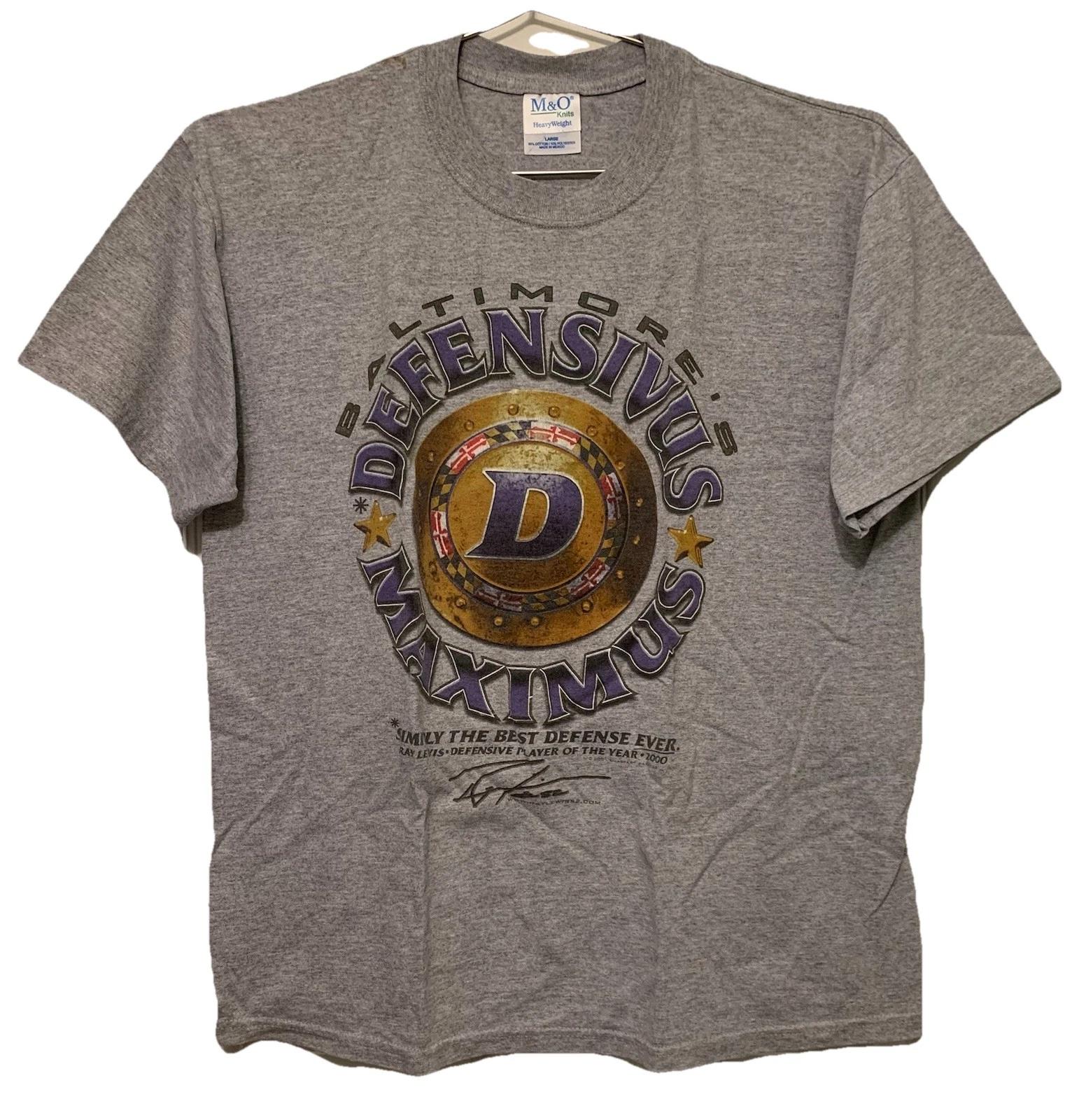 Винтаж 2001 Baltimore Ravens Defensivus Maximus Ray Lewis Футболка Мужская L Лучший Когда-либо L